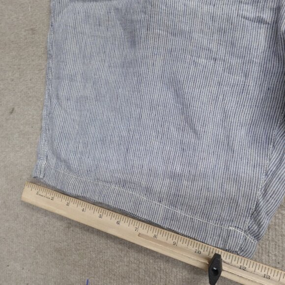 Tommy Bahama Shorts 40 Blue 100% Linen Hickory Striped 11" in - Picture 5 of 12